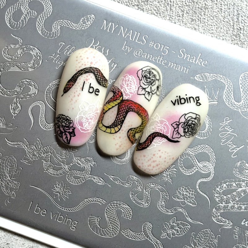 Nail Art Stamping Kit - XMQ 네일 아트 스탬핑 플레이트, 스네이크