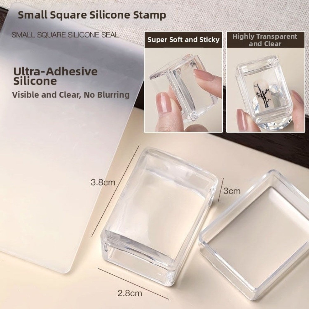 Nail Art Stamping Kit - 새로운 투명 네일 아트 스탬핑 플레이트