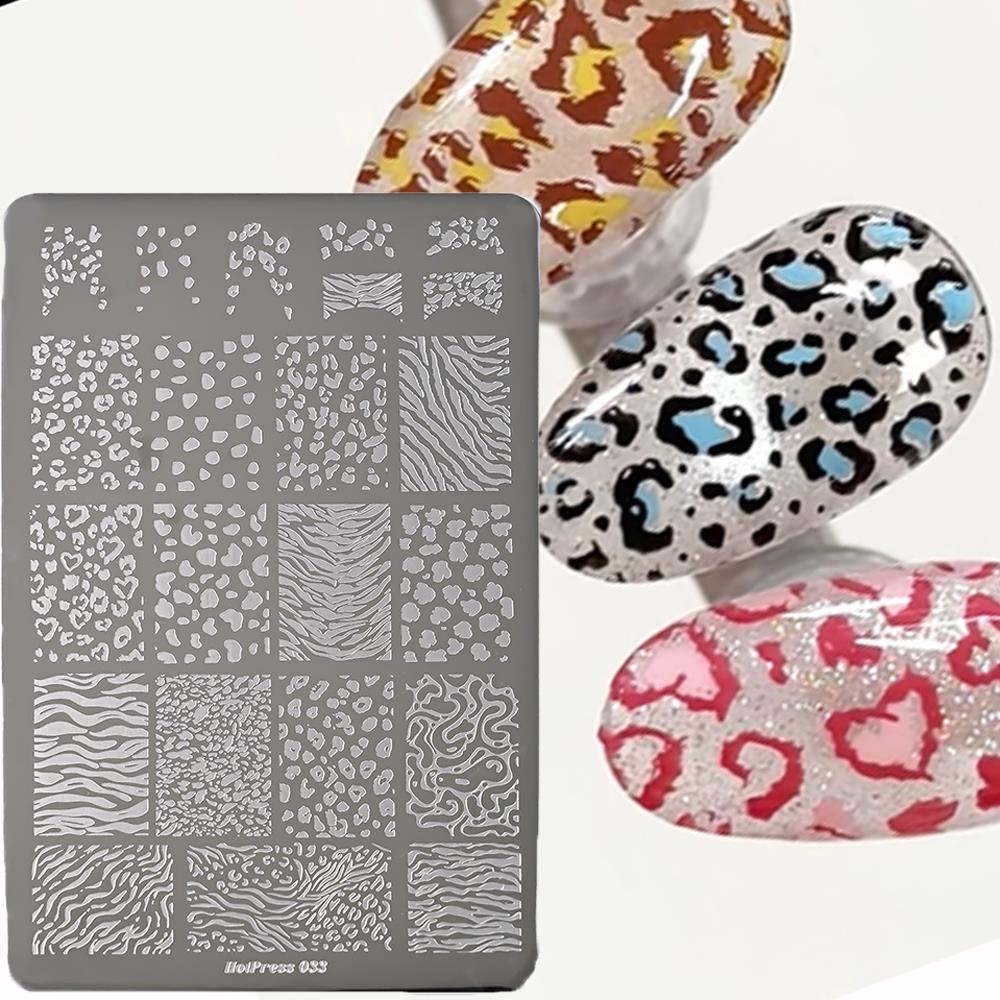Nail Art Stamping Kit - 1Pcs 섹시한 레오파드 프린트 네일 스탬핑