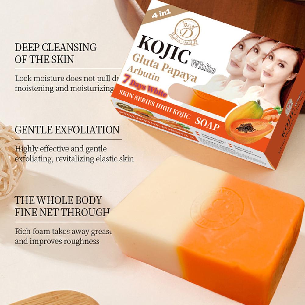 Vitamin C Serum Face - 160g 파파야 코직산 에센셜 오일 비누,