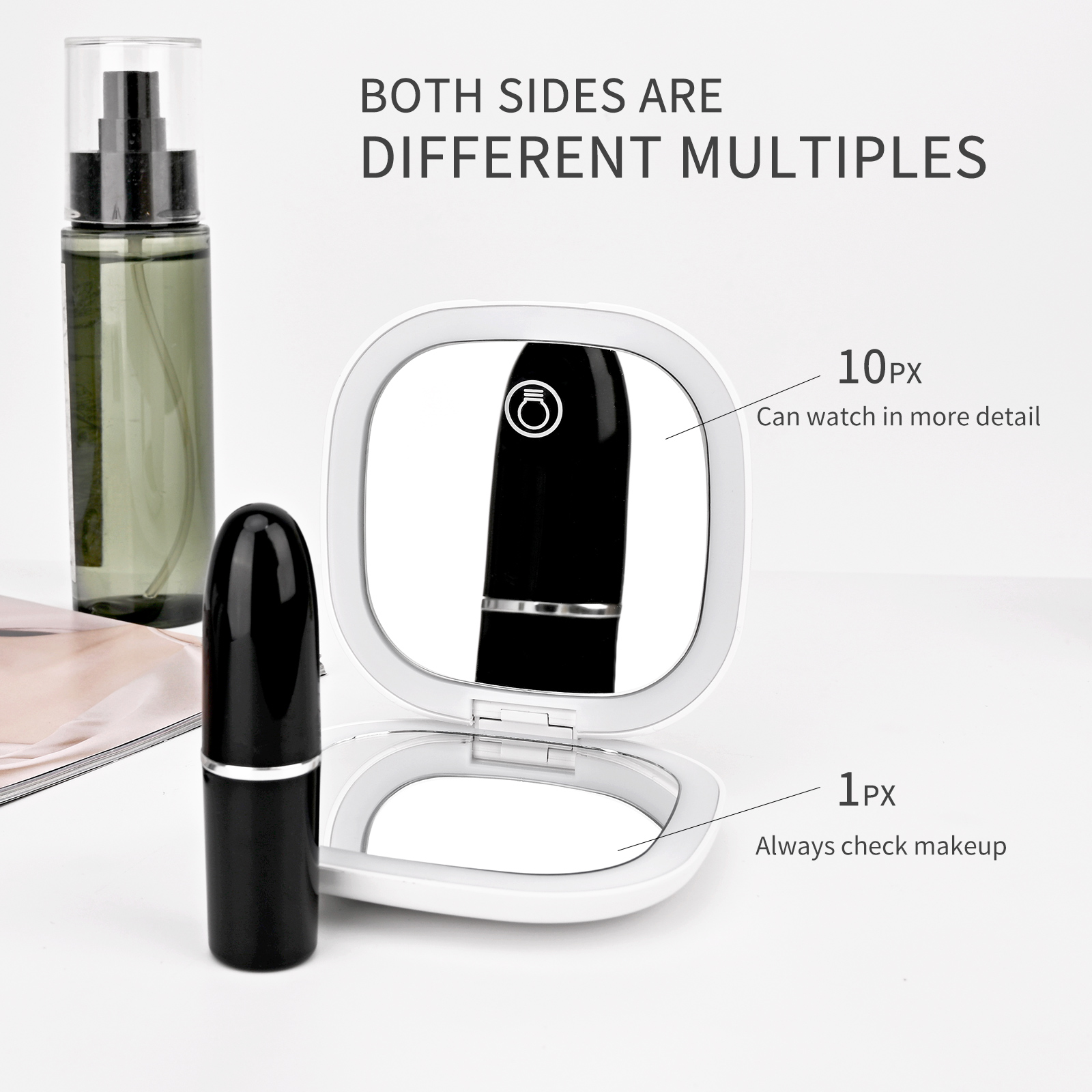 Beauty Makeup Uk - 미니 포켓 메이크업 거울 화장대 접이식