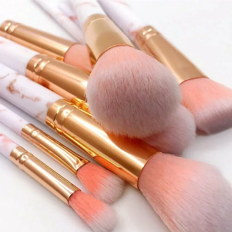 10개입 대리석 메이크업 브러쉬 세트 - 얼굴, 눈,  - Makeup Beauty Ro 리뷰 및 가격