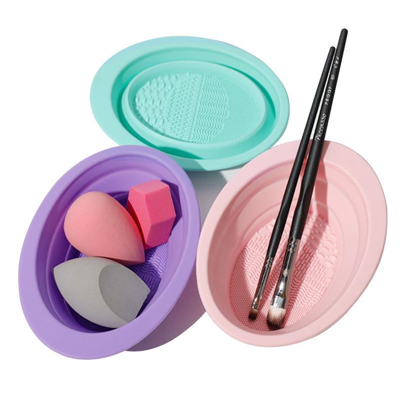 접이식 파우더 퍼프 클리닝 볼 아이섀도우 브러쉬 세척  - Beauty Makeup Brushes 리뷰 및 가격