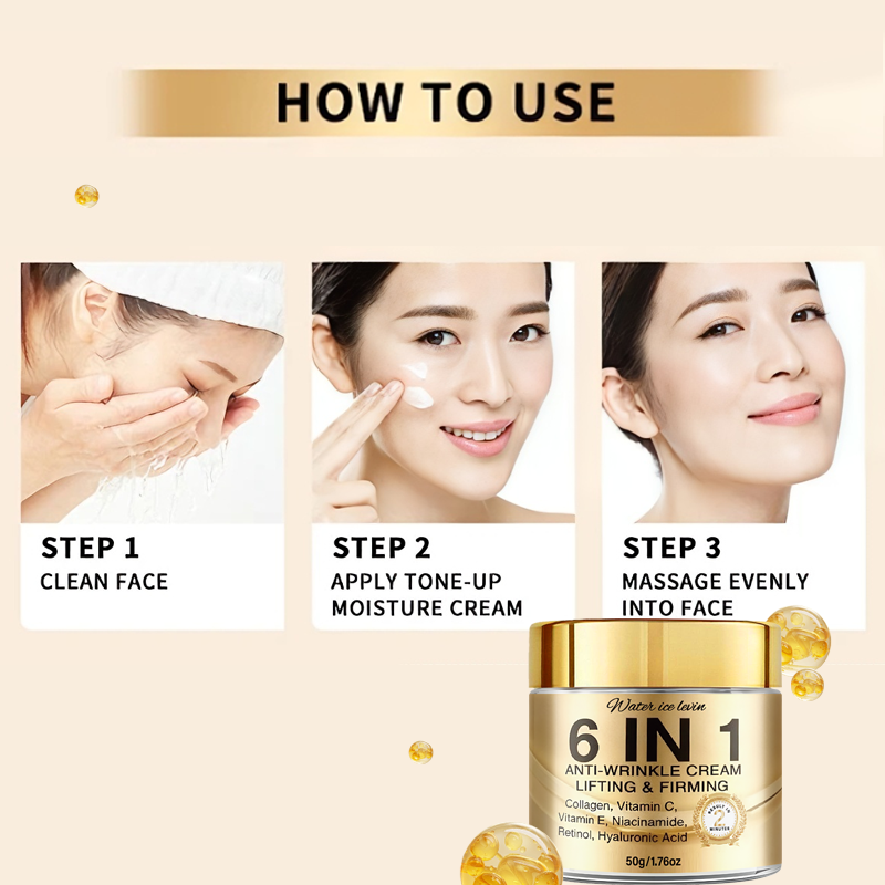 6-in-1 주름개선 크림. 리프트 효과를 주고, 탄력 - Vitamin C Serum Face 리뷰 및 가격