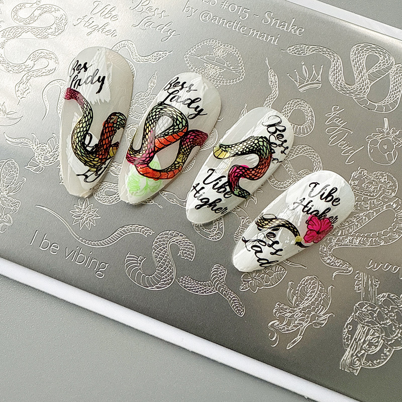 XMQ 네일 아트 스탬핑 플레이트, 스네이크 스킨 디자 - Nail Art Stamping Kit 리뷰 및 가격
