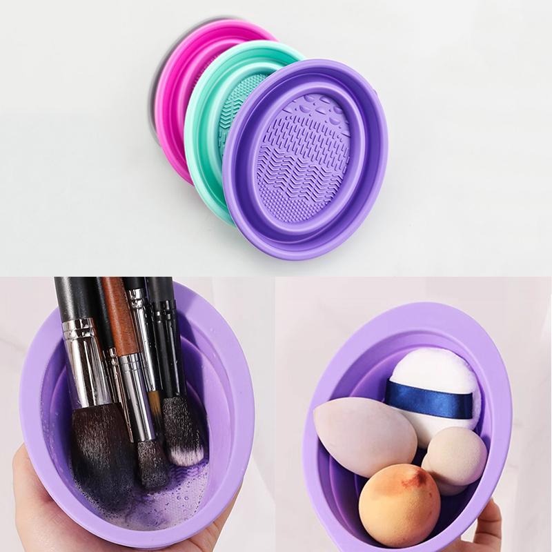 부드러운 실리콘 메이크업 브러쉬 클리너 접이식 파우더  - Beauty Makeup Brushes 리뷰 및 가격