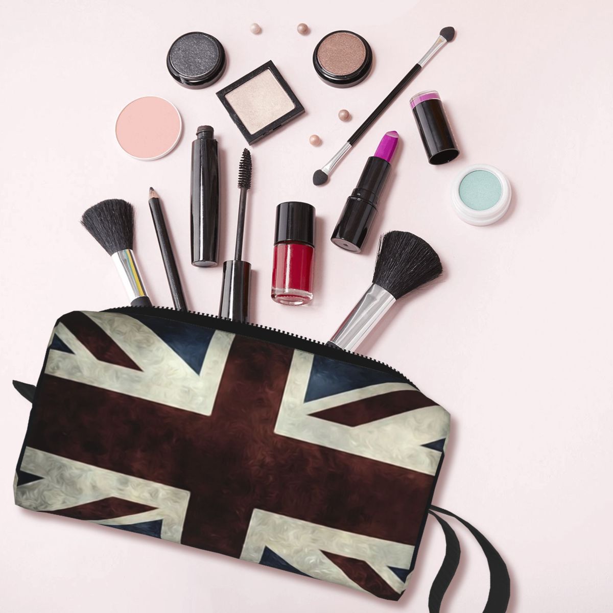 영국의 유니온 잭 깃발 메이크업 가방 화장품 정리함 여 - Beauty Makeup Uk 리뷰 및 가격