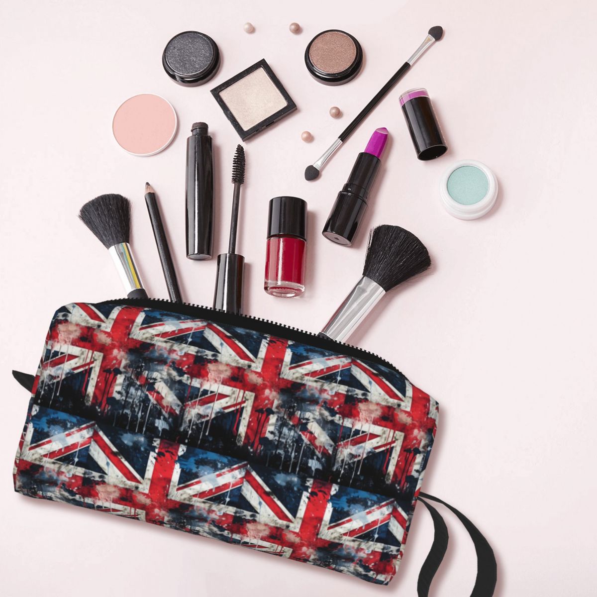 영국 국기 페인트 질감 메이크업 가방 화장품 정리함 여 - Beauty Makeup Uk 리뷰 및 가격