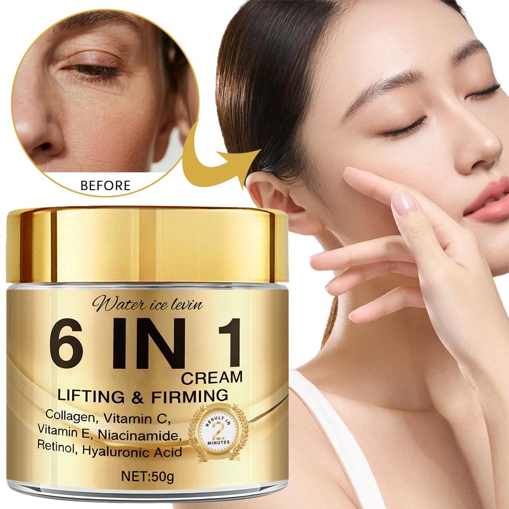 6 in 1 콜라겐 페이스 크림 리프팅 탄력 보습제 비 - Vitamin C Serum Face 리뷰 및 가격