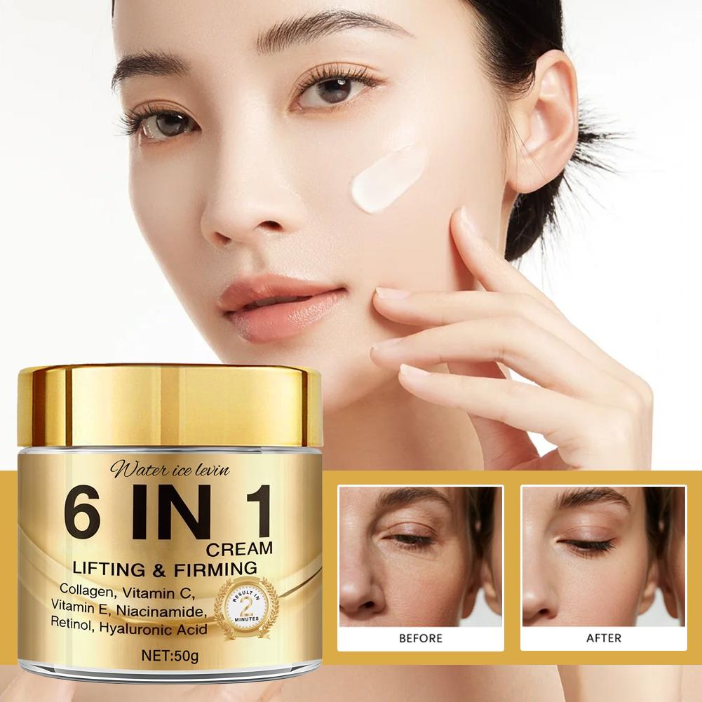 6 in 1 콜라겐 페이스 크림 리프팅 탄력 보습제 비 - Vitamin C Serum Face 리뷰 및 가격