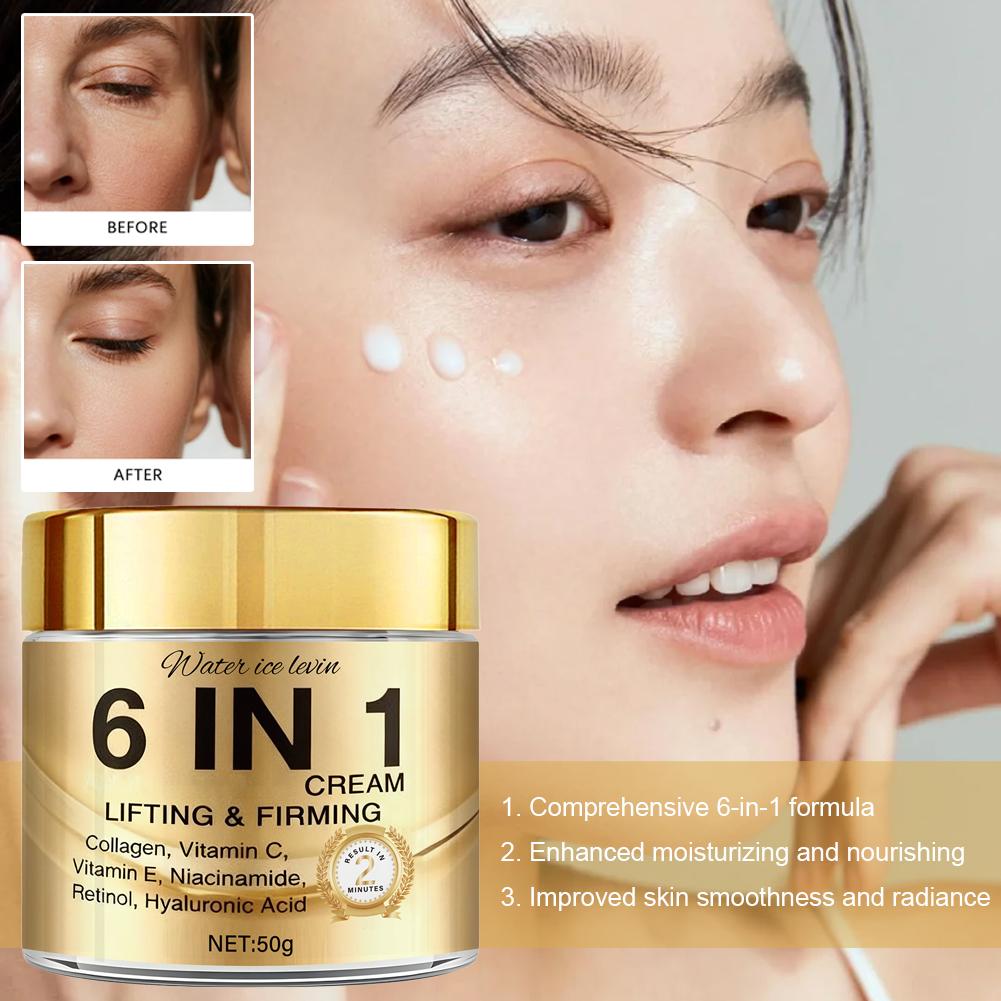 6 in 1 콜라겐 페이스 크림 리프팅 탄력 보습제 비 - Vitamin C Serum Face 리뷰 및 가격