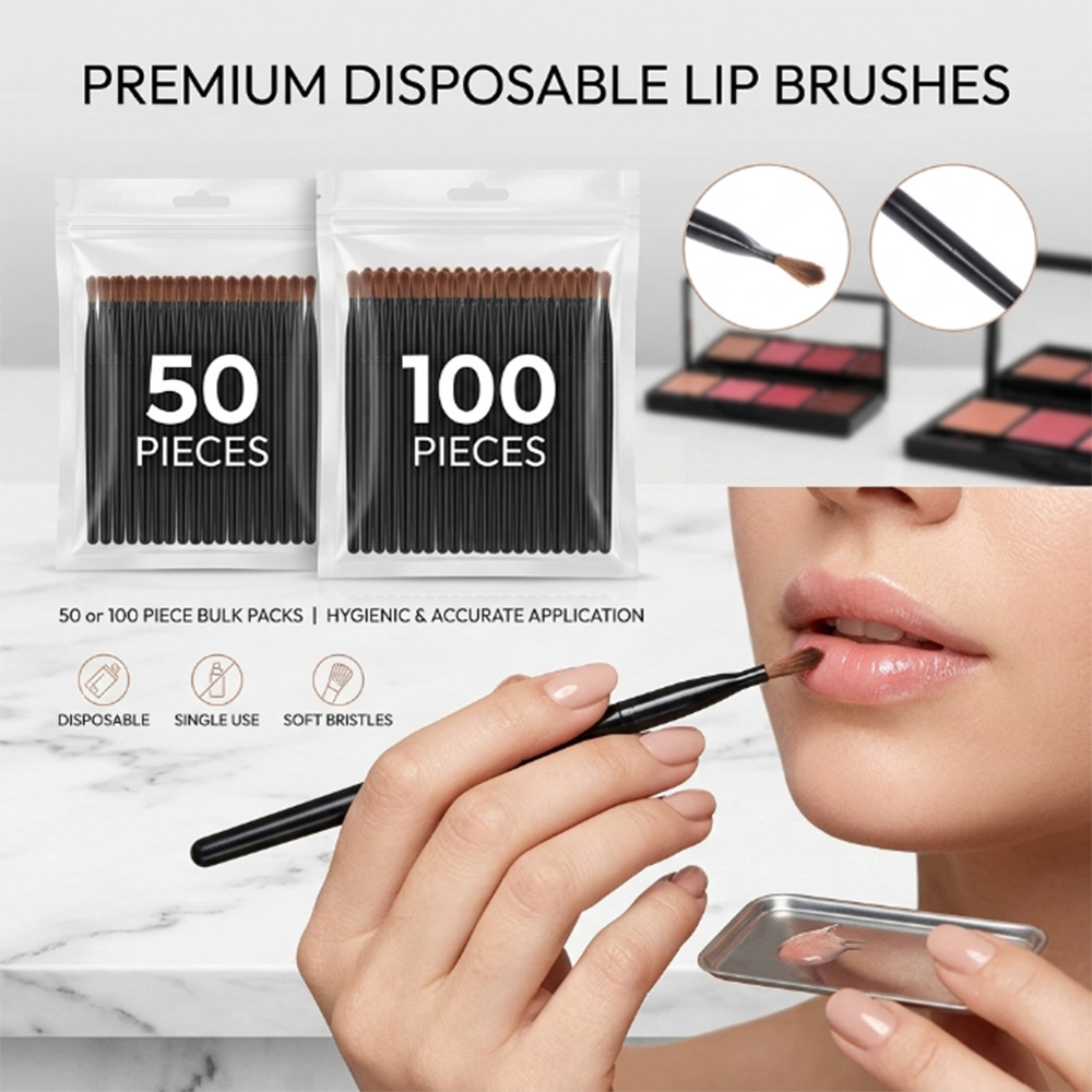 50/100pcs 일회용 립 브러쉬 세트 립스틱 글로스 - Makeup Brush Set 리뷰 및 가격