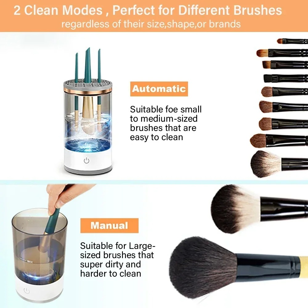 자동 전동 메이크업 브러쉬 세척기 USB 플러그 화장  - Makeup Brush Set 리뷰 및 가격