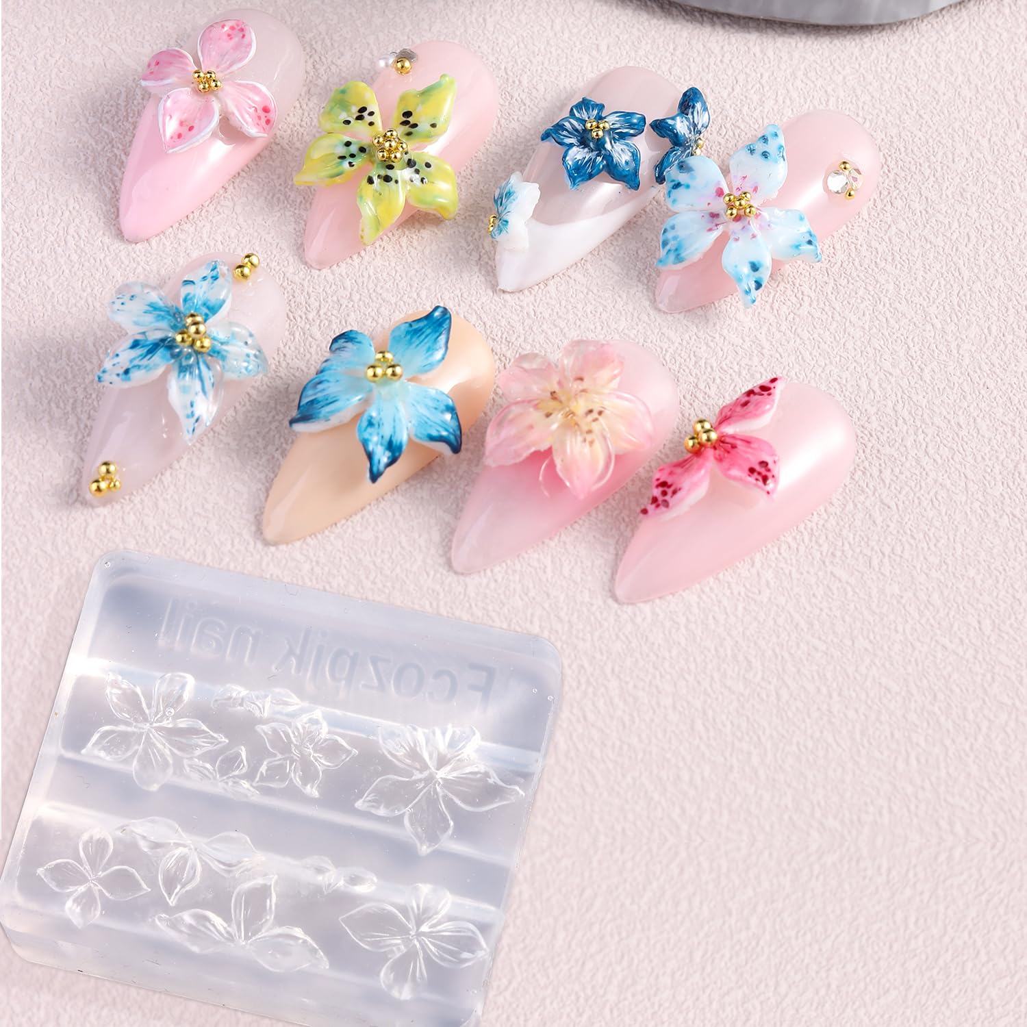 3D 실리콘 꽃 네일 조각 금형 아크릴 백합 히비스커스 - Nail Art Stamping Kit 리뷰 및 가격