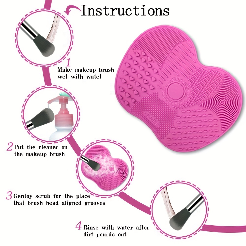 효과적인 화장품 도구 청소를 위한 흡입 컵이 있는 1P - Makeup Brush Set 리뷰 및 가격