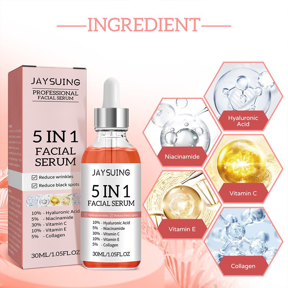 5 in 1 페이스 세럼 비타민 C 보습 미백 주름 개 - Vitamin C Serum Face 리뷰 및 가격