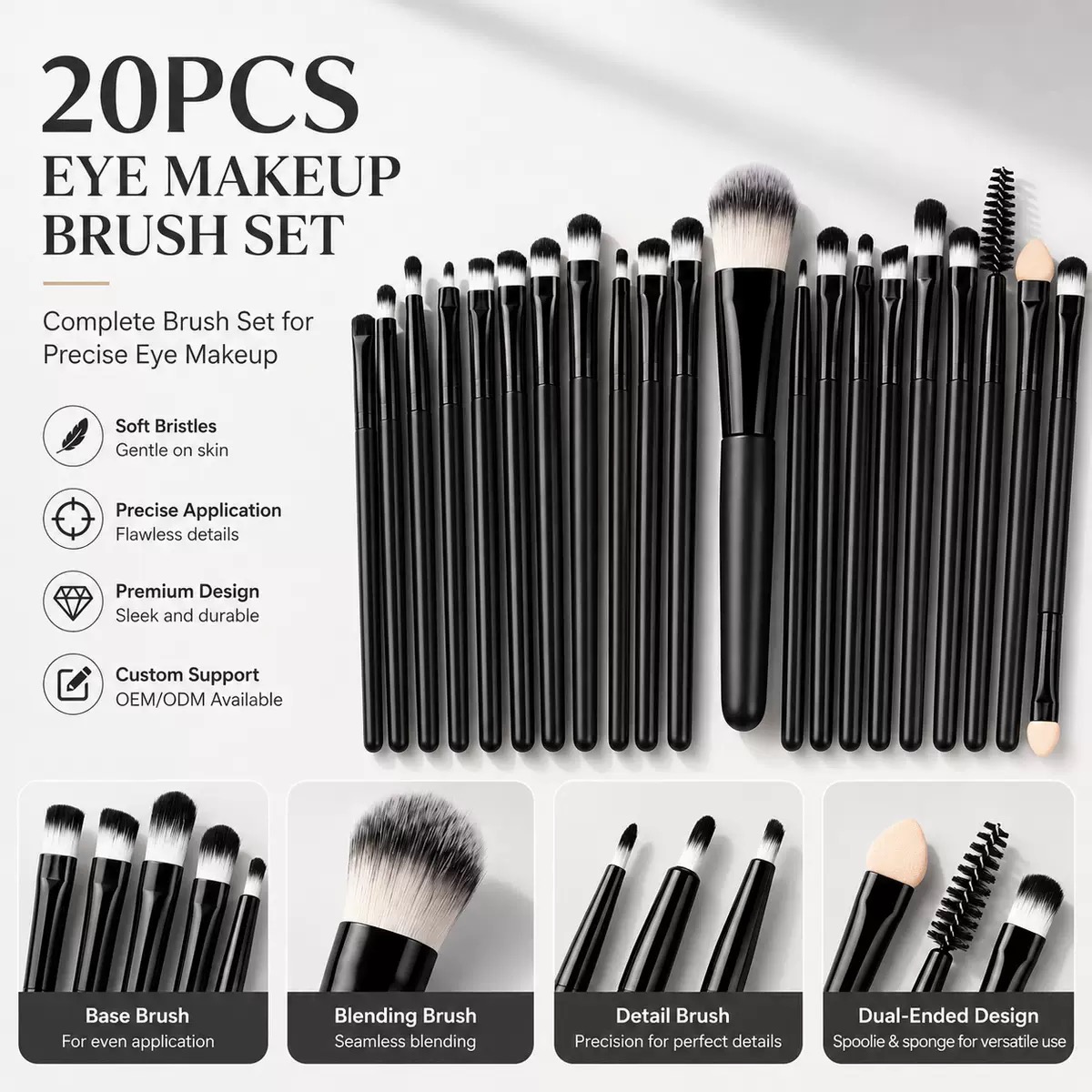 20Pcs 전문 메이크업 브러쉬 세트 파운데이션 아이섀 - Makeup Beauty Ro 리뷰 및 가격