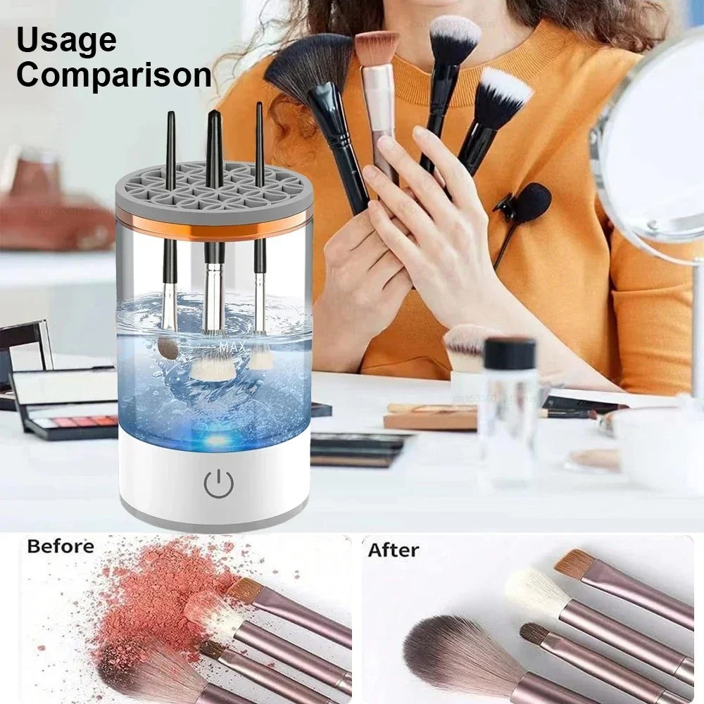 휴대용 USB 플러그 전동 메이크업 브러쉬 클리너 (고 - Makeup Brush Set 리뷰 및 가격