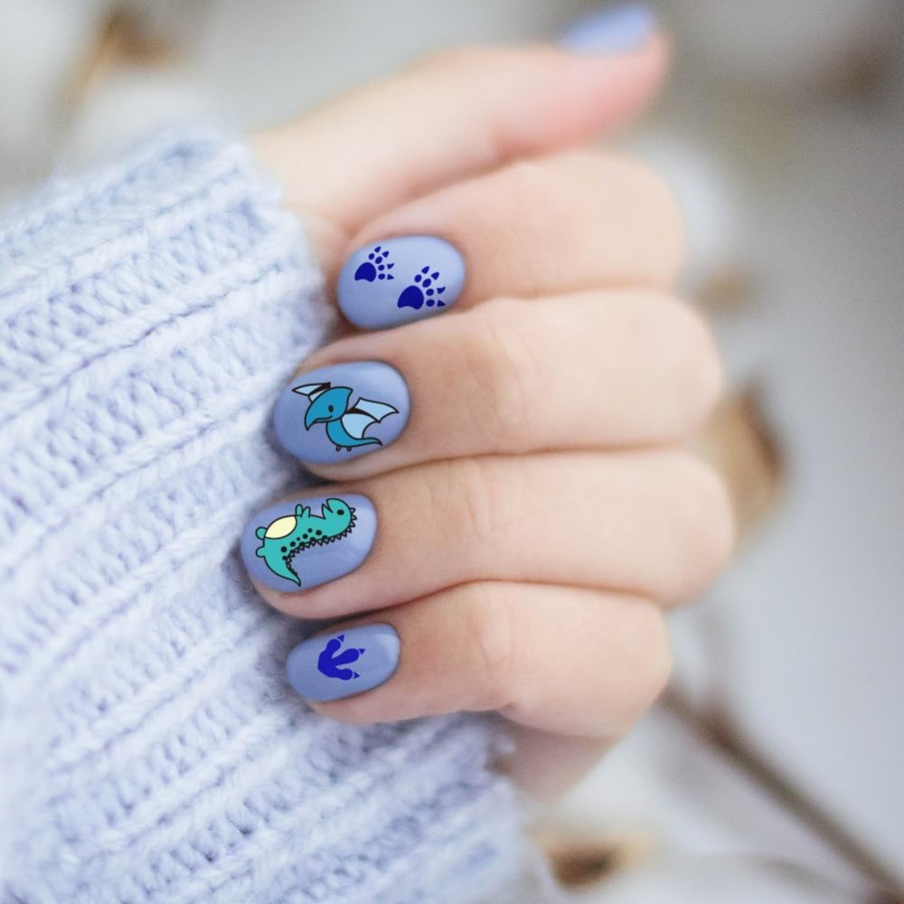 3pcs 공룡 네일 스탬핑 플레이트 귀여운 작은 공룡  - Nail Art Stamping Kit 리뷰 및 가격