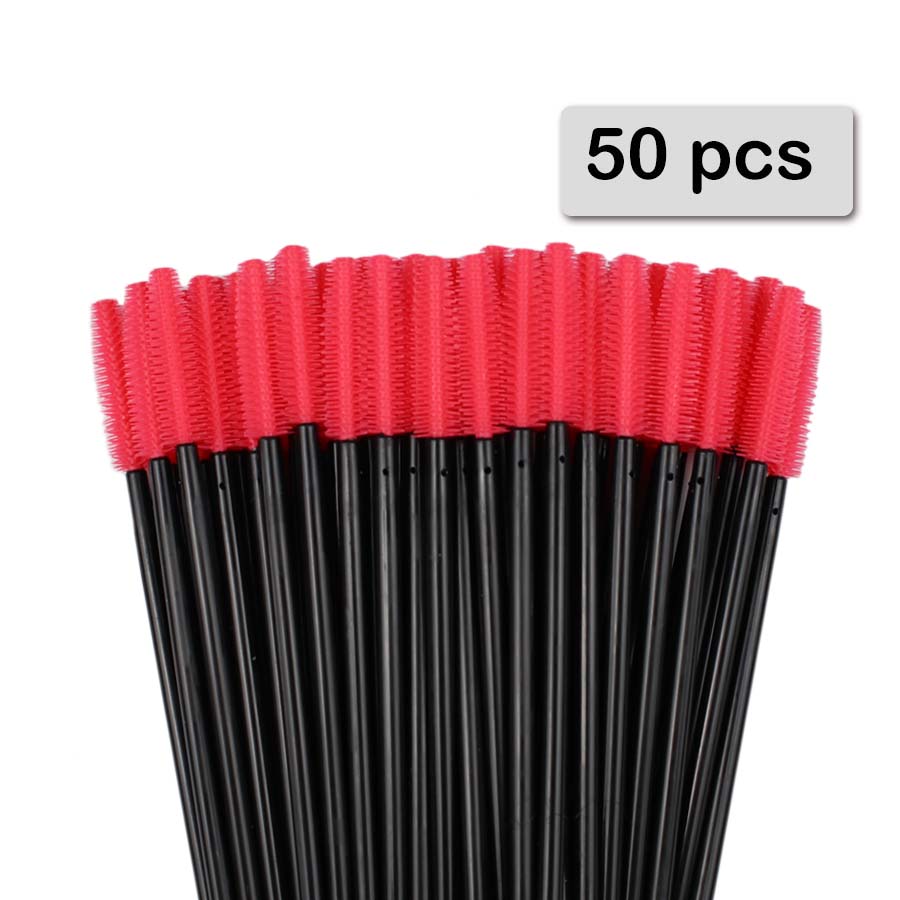 50pcs 실리콘 마스카라 완드 애플리케이터 일회용 속 - Beauty Makeup Brushes 리뷰 및 가격