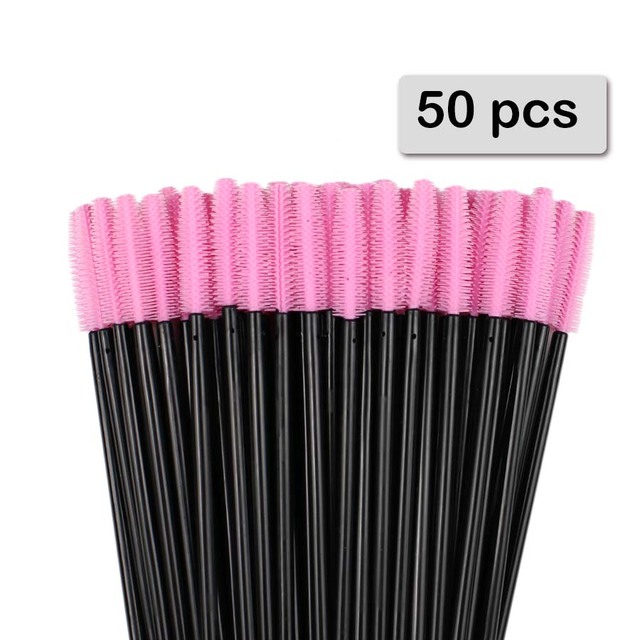 50pcs 실리콘 마스카라 완드 애플리케이터 일회용 속 - Beauty Makeup Brushes 리뷰 및 가격