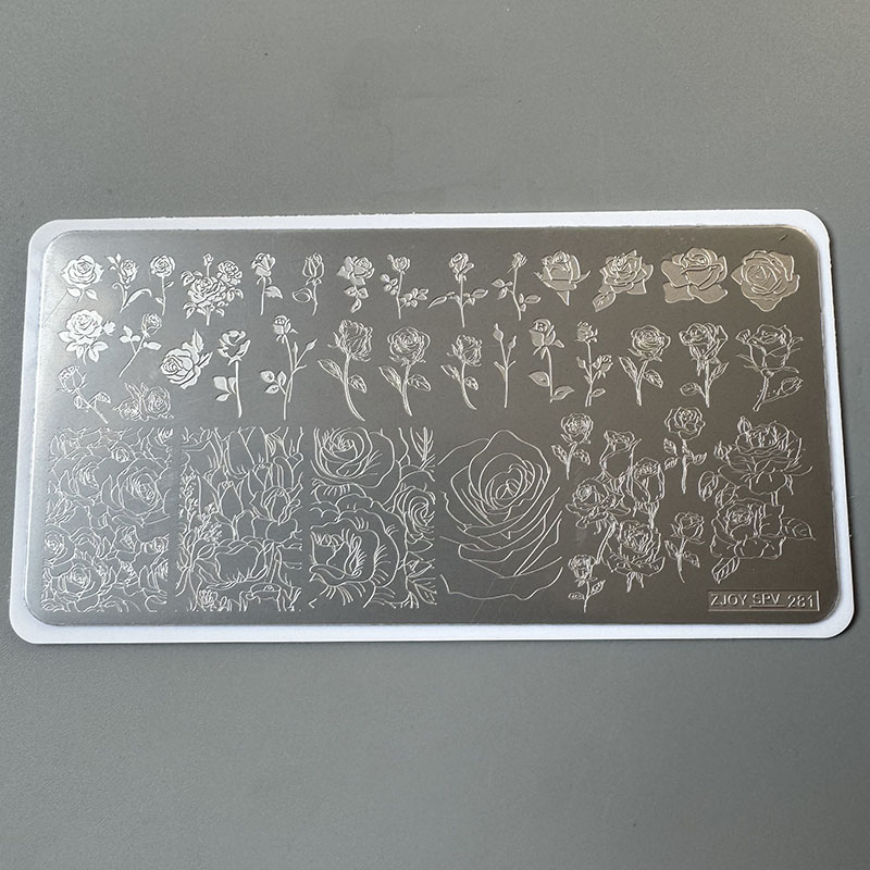 XMQ 네일 아트 스탬핑 플레이트 로즈 템플릿 이미지  - Nail Art Stamping Kit 리뷰 및 가격
